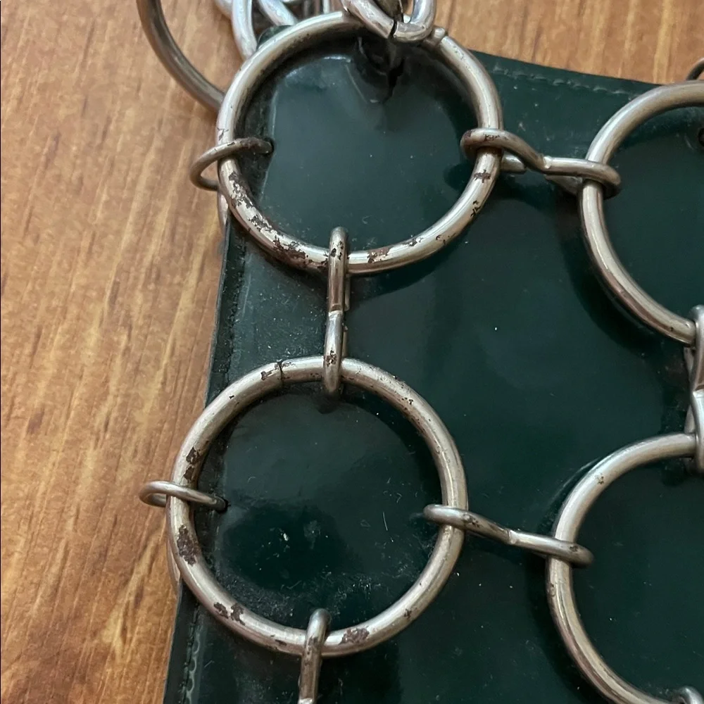 Vintage 1968  Green Chain-Link Purse - Picture 4 of 5